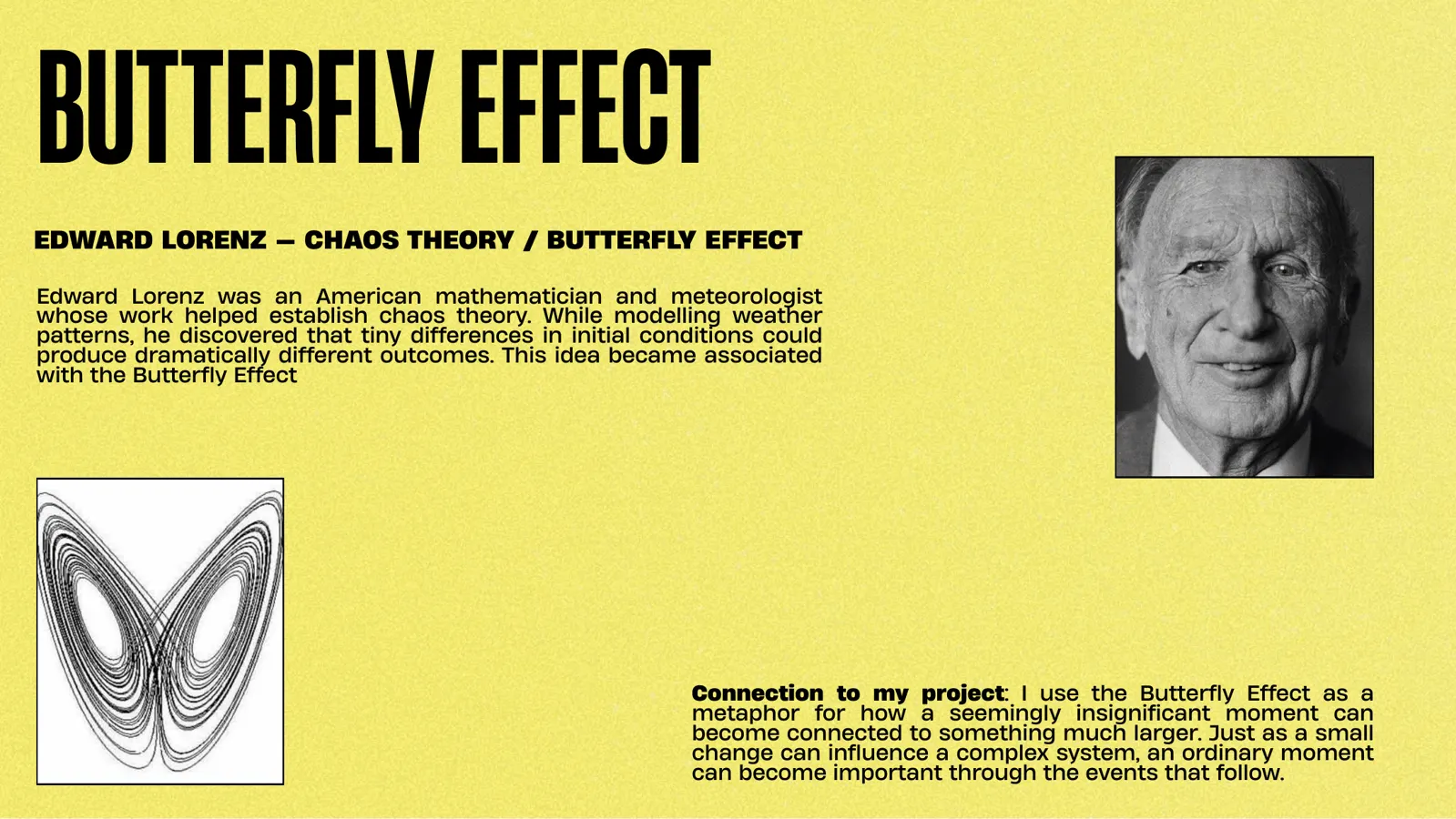 Slide 16 of 31: Butterfly effect.