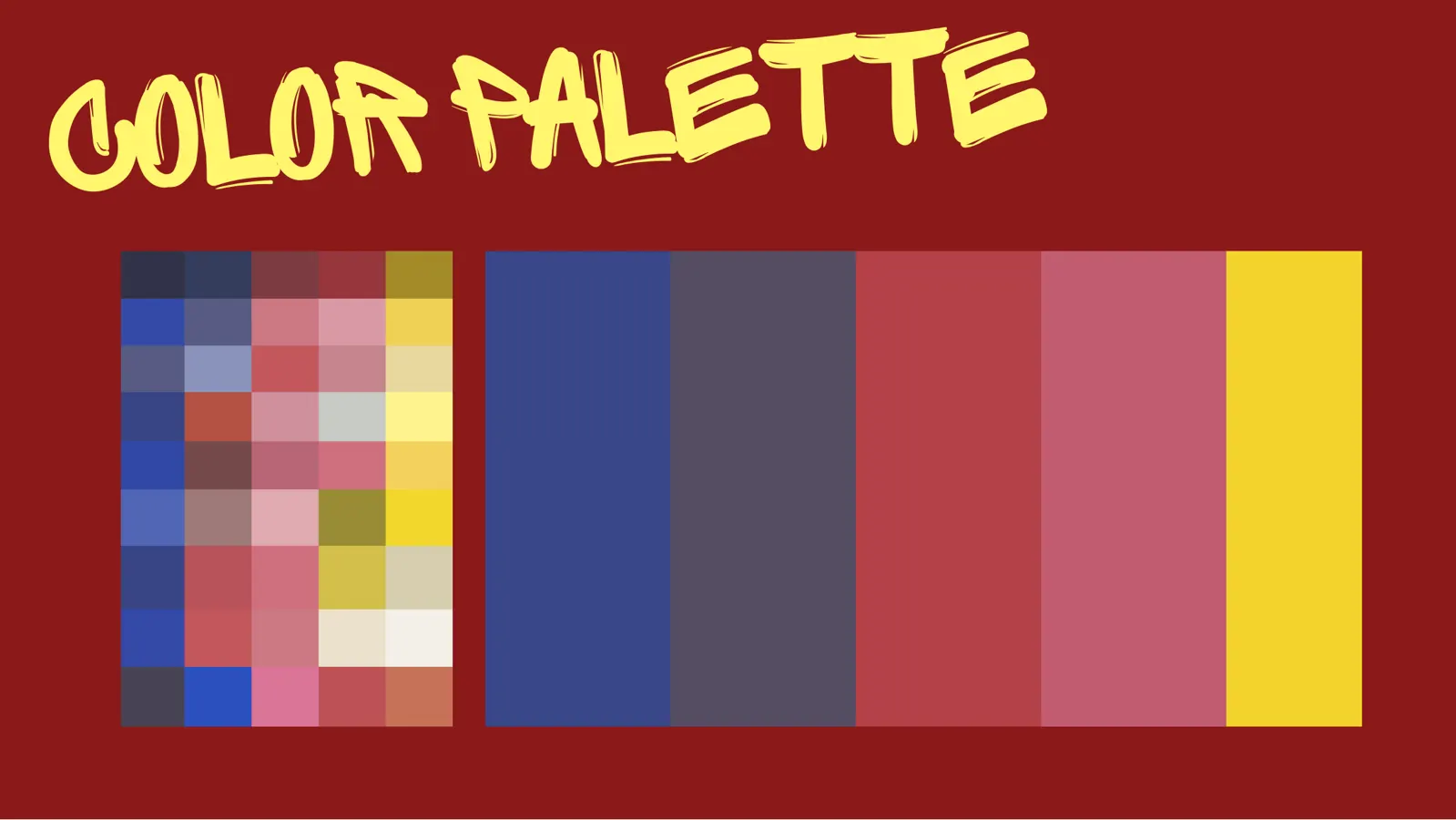 Slide 22 of 31: Colour palette.