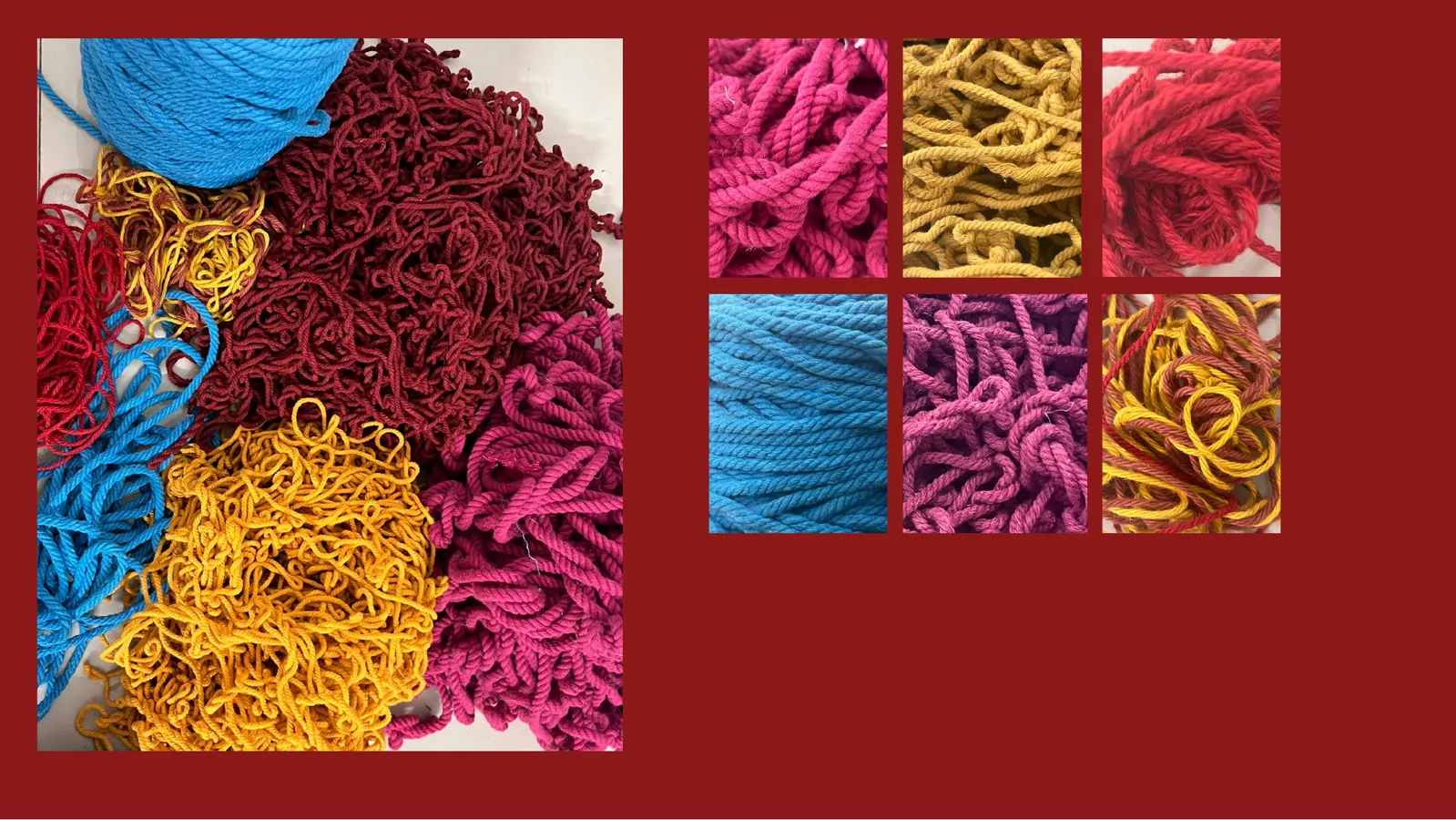 Slide 25 of 31: Yarn studies.
