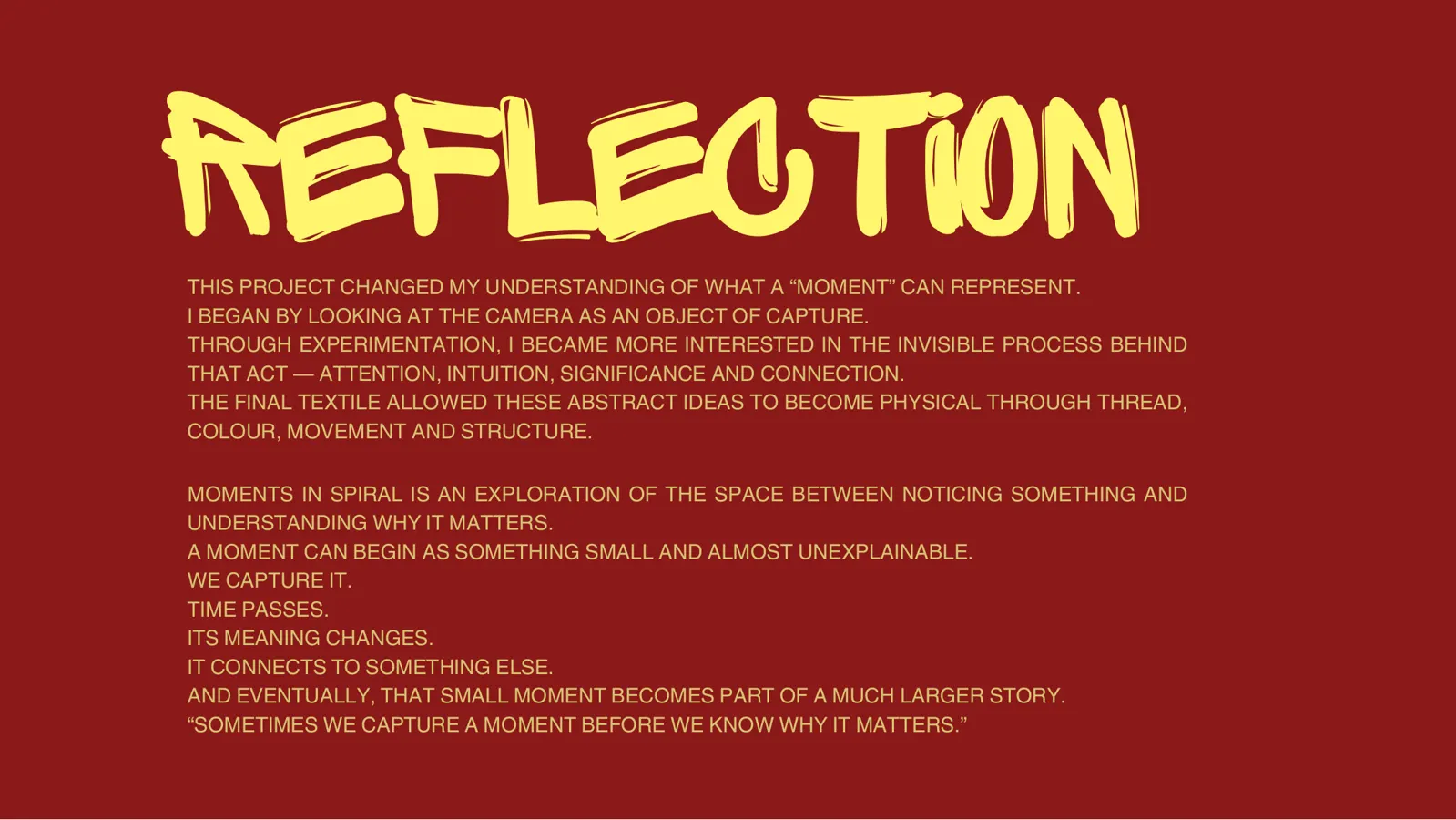 Slide 31 of 31: Reflection.